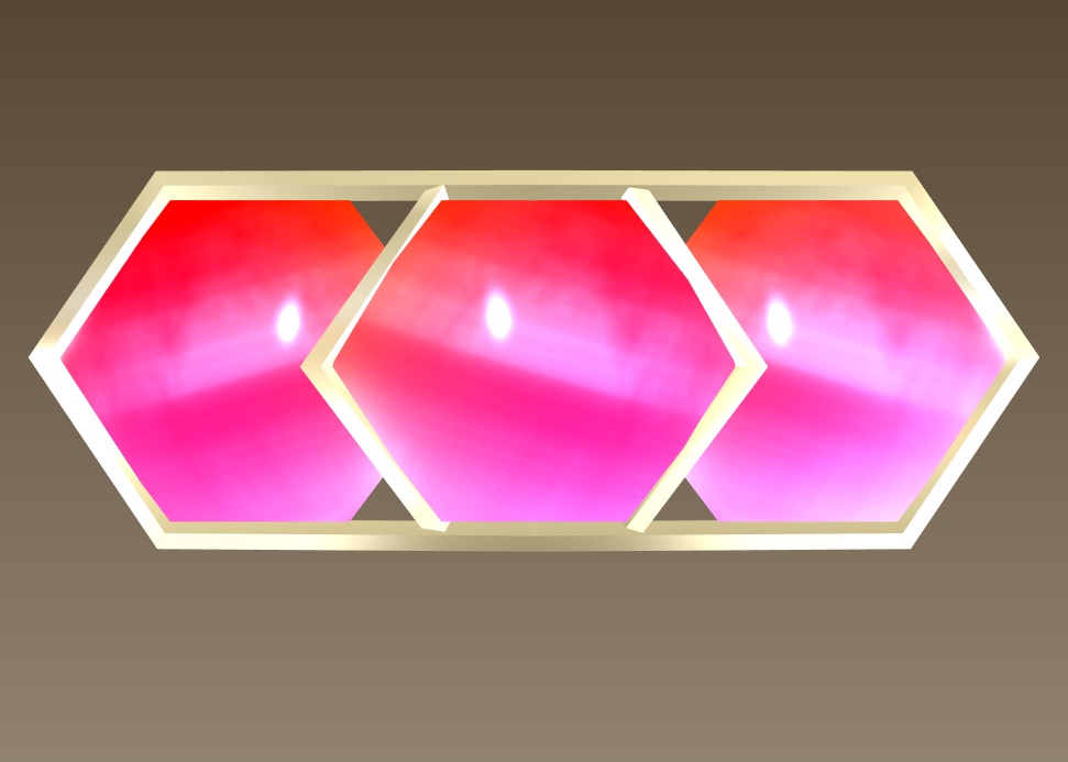 #092-六角バレッタ飾り【fbx,obj】