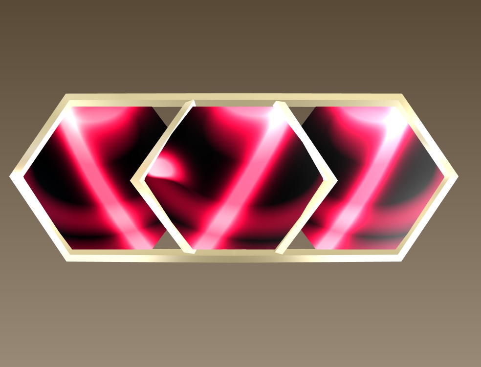 #092-六角バレッタ飾り【fbx,obj】