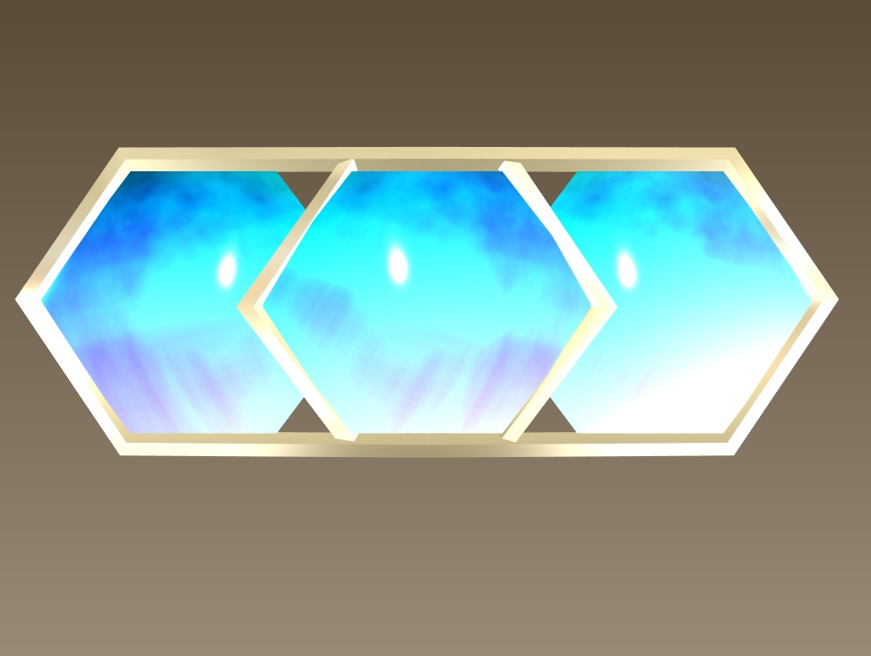 #092-六角バレッタ飾り【fbx,obj】