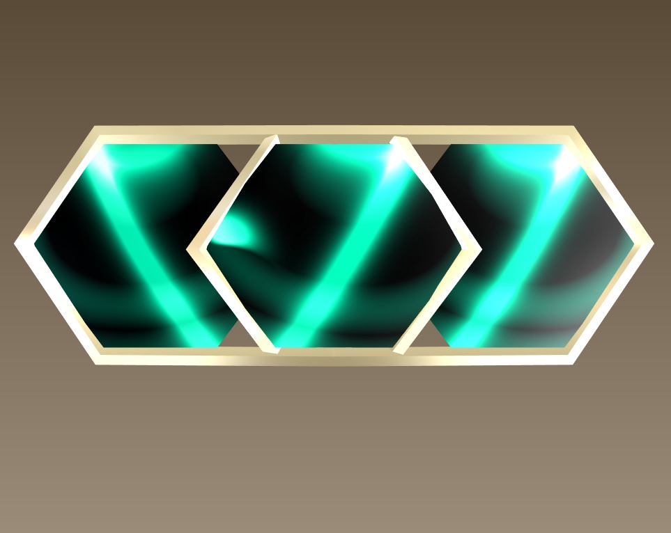 #092-六角バレッタ飾り【fbx,obj】