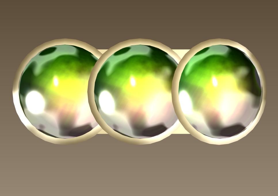 #093-丸バレッタ飾り【fbx,obj】