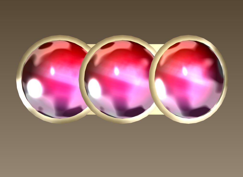 #093-丸バレッタ飾り【fbx,obj】