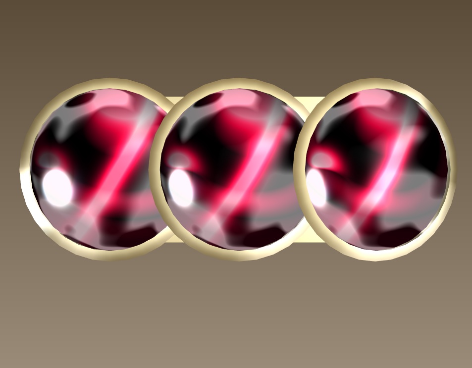 #093-丸バレッタ飾り【fbx,obj】