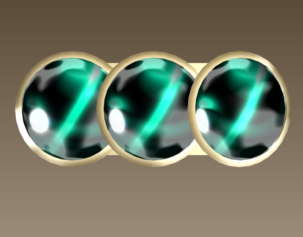 #093-丸バレッタ飾り【fbx,obj】