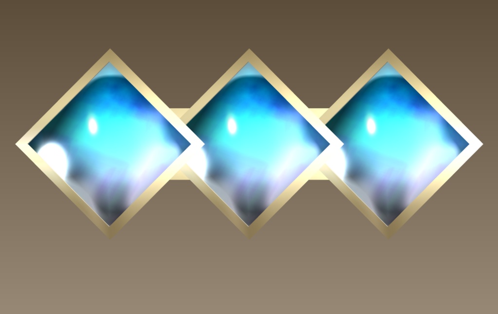 #094-四角バレッタ飾り【fbx,obj】