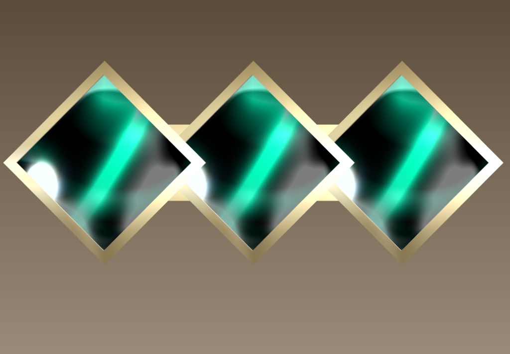 #094-四角バレッタ飾り【fbx,obj】