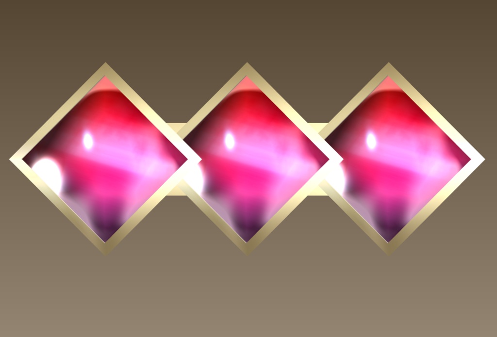 #094-四角バレッタ飾り【fbx,obj】