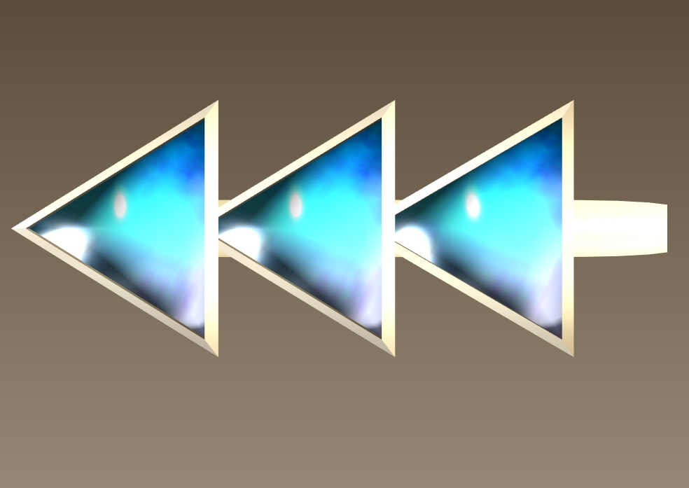 #095-三角バレッタ飾り【fbx,obj】