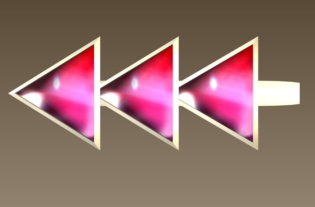 #095-三角バレッタ飾り【fbx,obj】