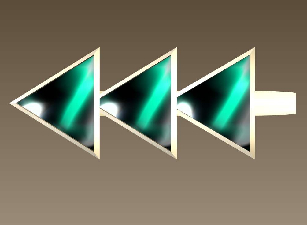 #095-三角バレッタ飾り【fbx,obj】