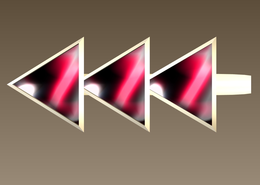 #095-三角バレッタ飾り【fbx,obj】