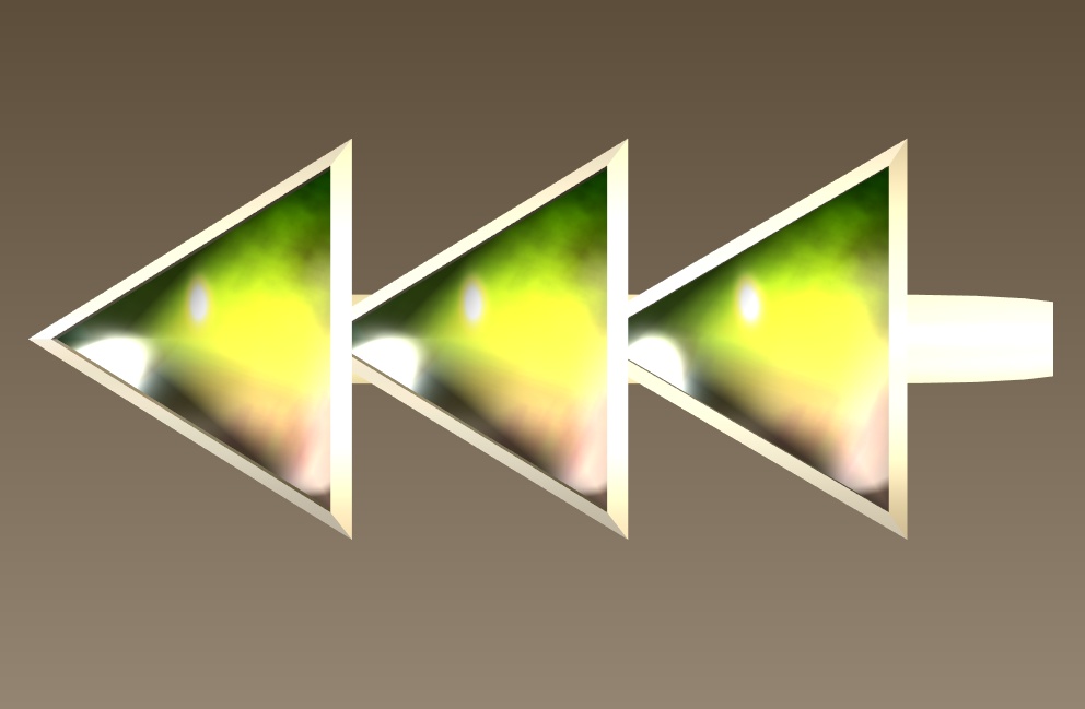 #095-三角バレッタ飾り【fbx,obj】