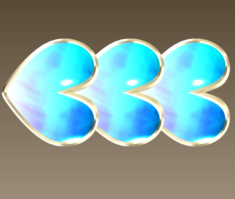 #098-ハートバレッタ飾り【fbx,obj】