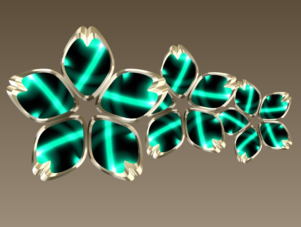 #100-花バレッタ飾り【fbx,obj】