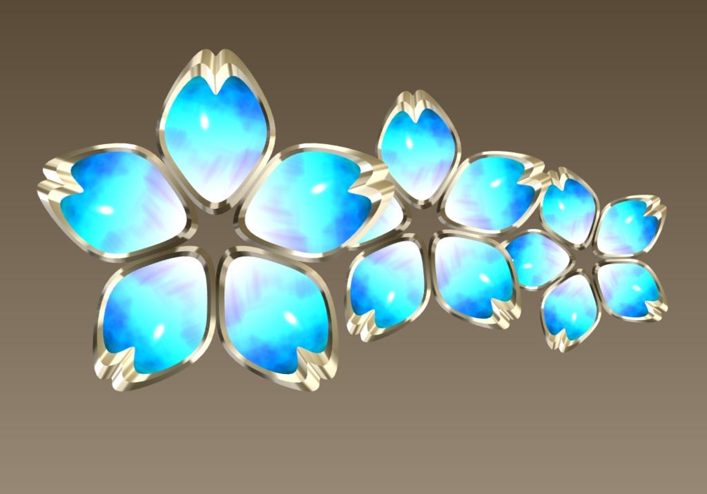 #100-花バレッタ飾り【fbx,obj】