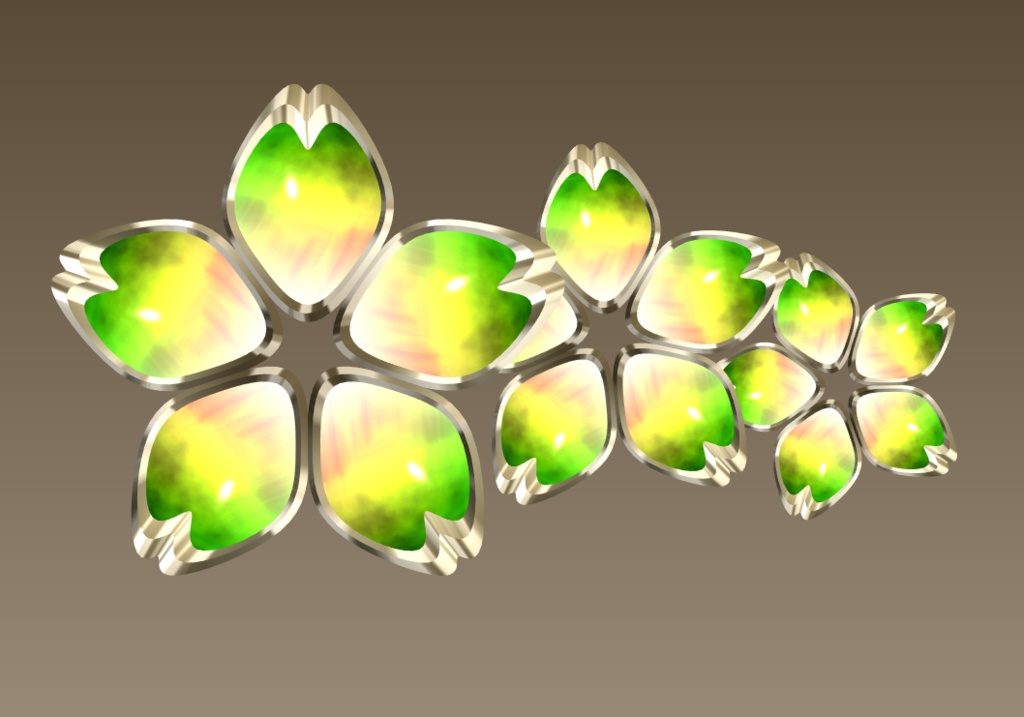 #100-花バレッタ飾り【fbx,obj】