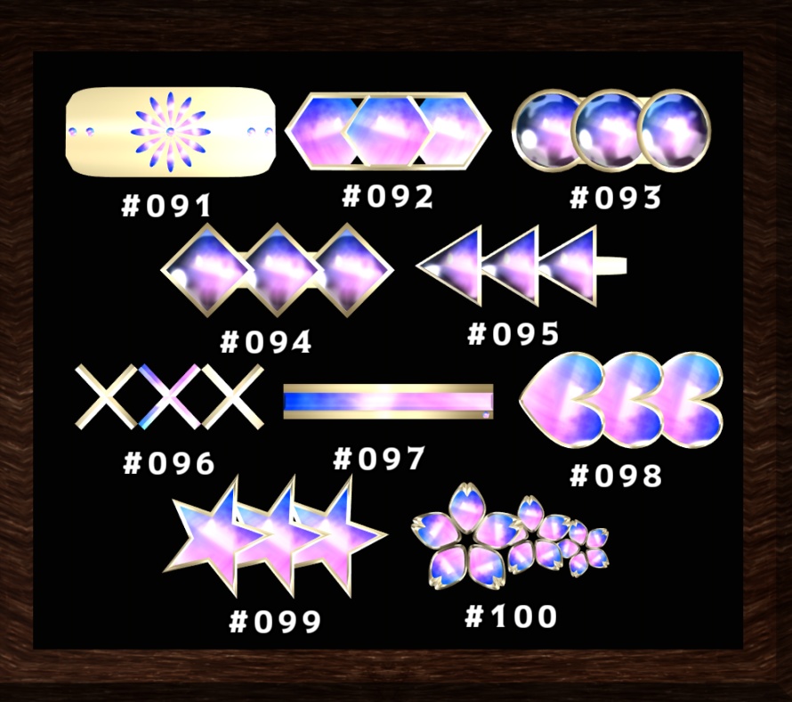 #091～#100飾りシリーズまとめ買い【fbx,obj】20%OFF