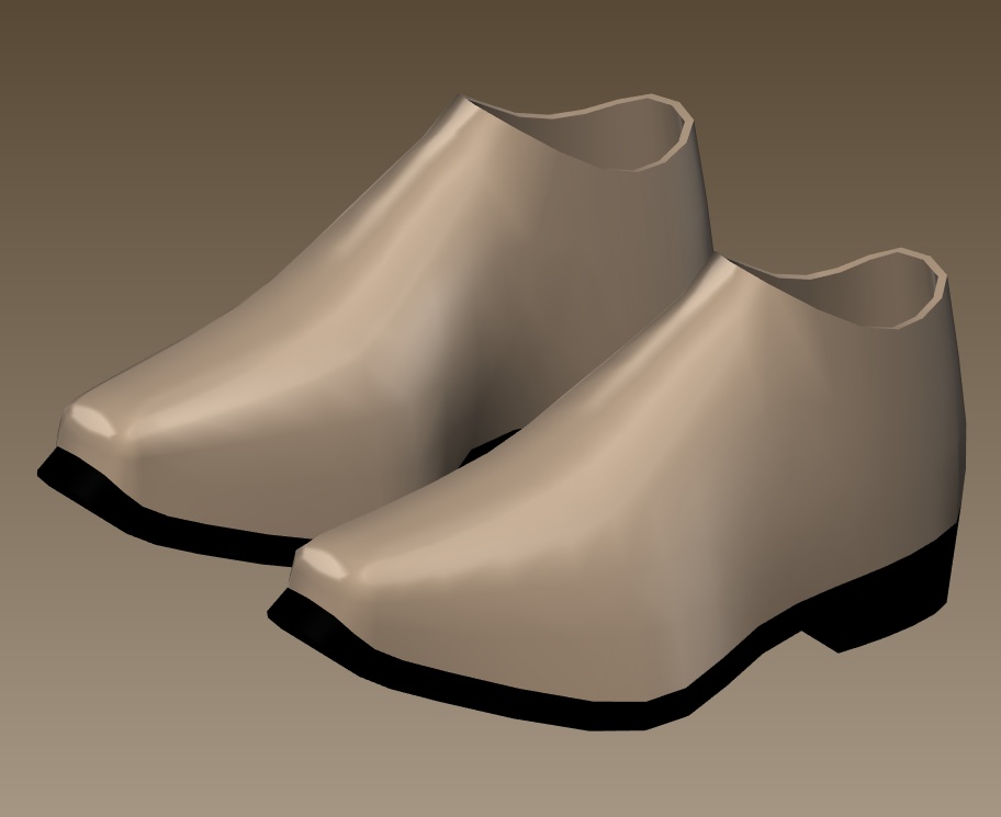 #001-シンプル靴【fbx,obj】
