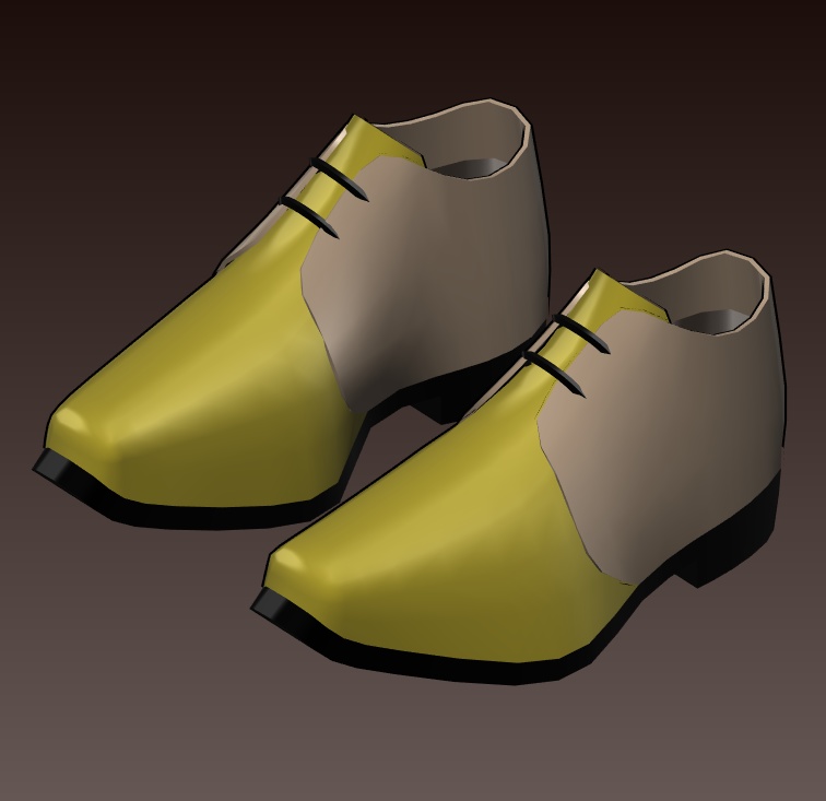 #002-シンプル靴【fbx,obj】