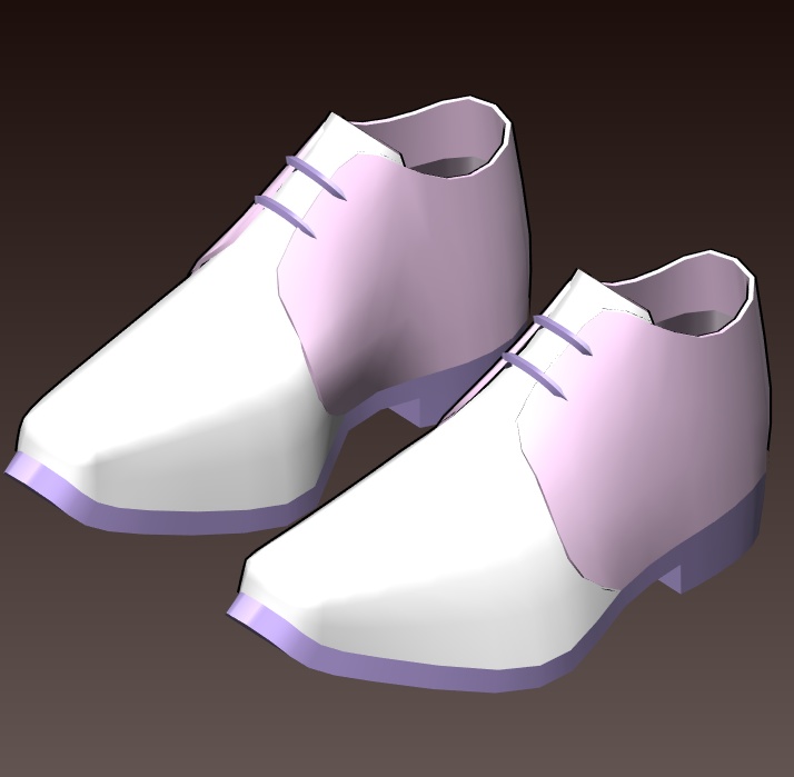 #002-シンプル靴【fbx,obj】