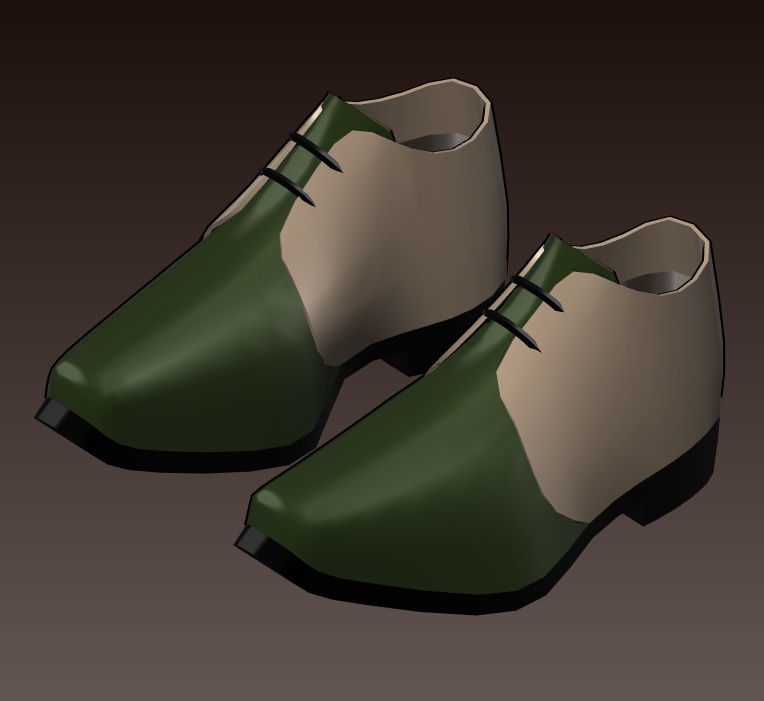 #002-シンプル靴【fbx,obj】