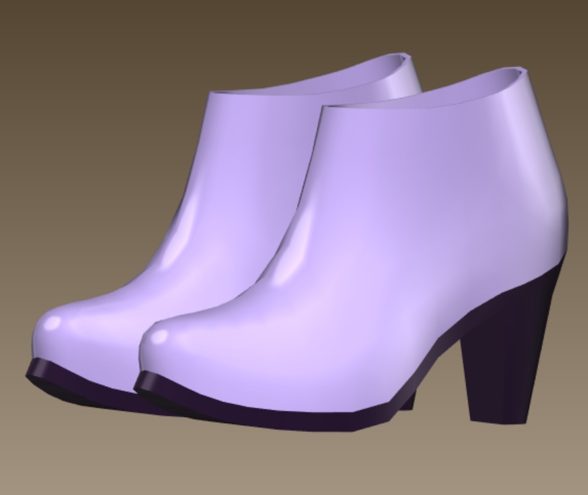 #003-ショートブーツ【fbx,obj】