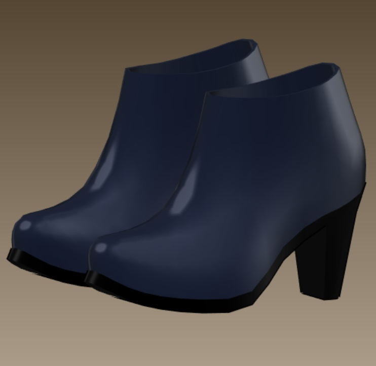 #003-ショートブーツ【fbx,obj】