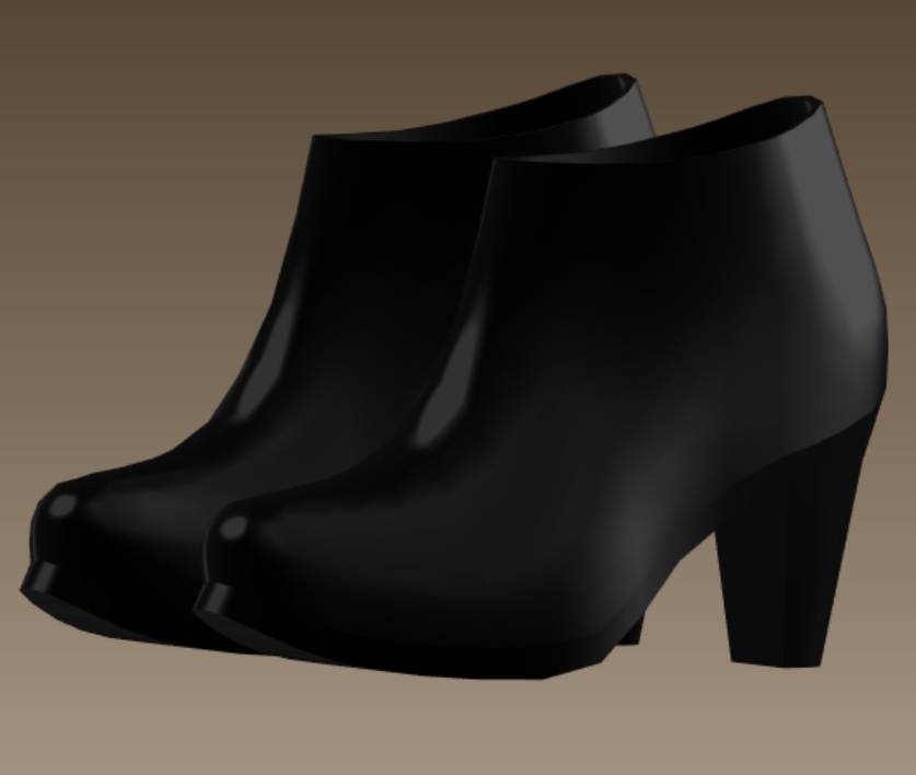 #003-ショートブーツ【fbx,obj】