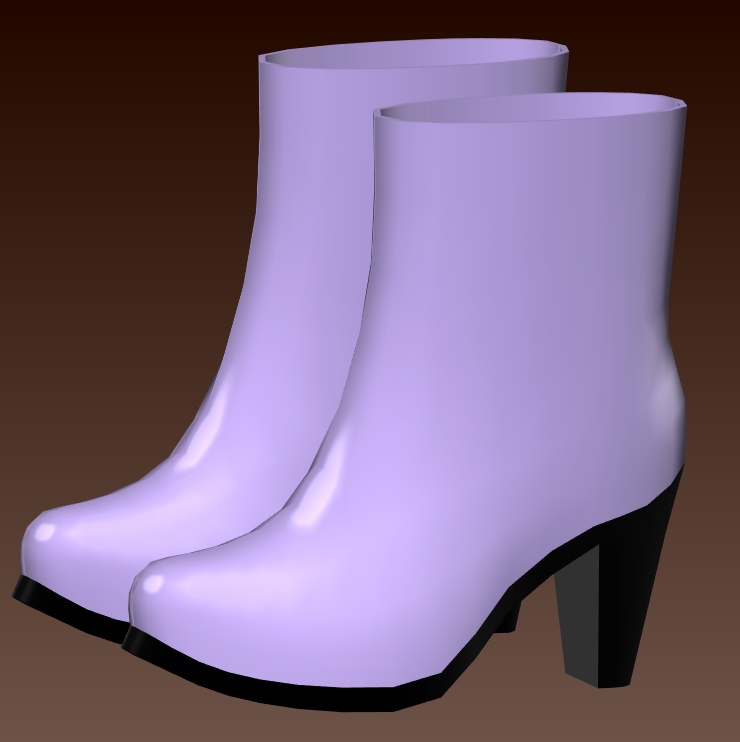 #004-ミドルブーツ【fbx,obj】