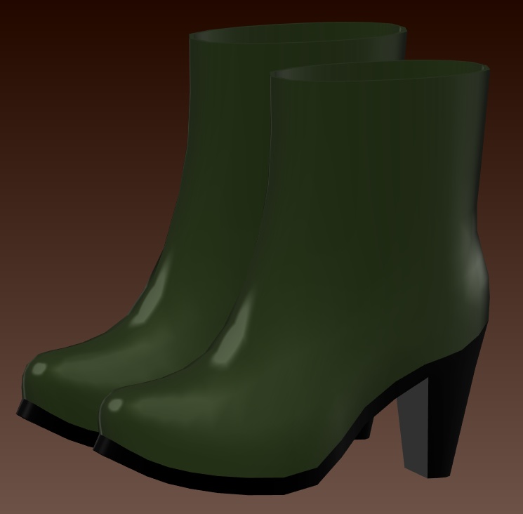 #004-ミドルブーツ【fbx,obj】