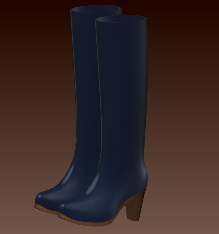#005-ロングブーツ【fbx,obj】