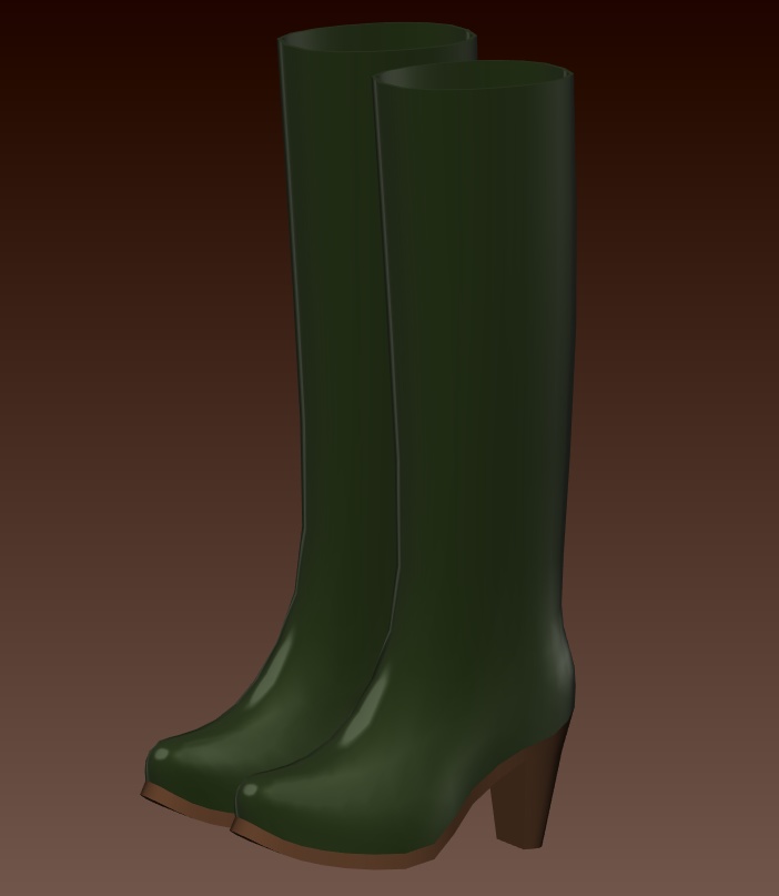 #005-ロングブーツ【fbx,obj】