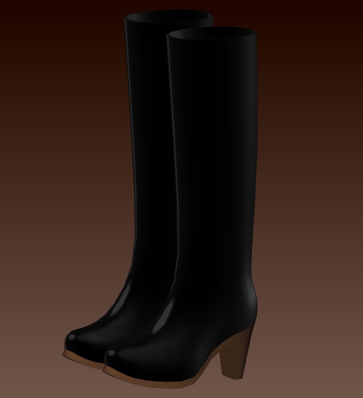#005-ロングブーツ【fbx,obj】