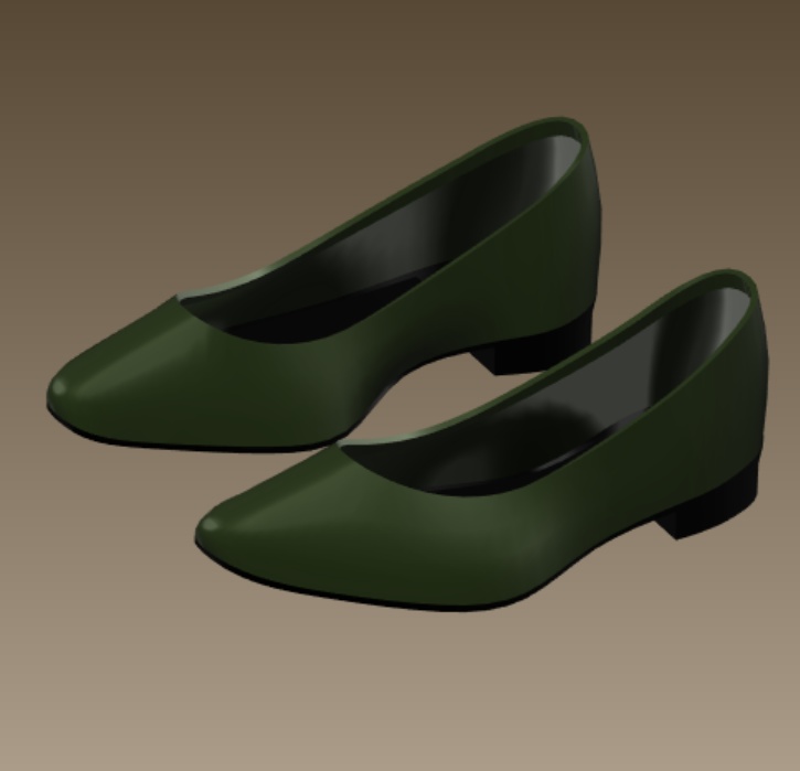 #006-ローヒールパンプス【fbx,obj】