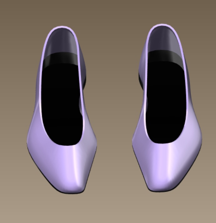 #006-ローヒールパンプス【fbx,obj】