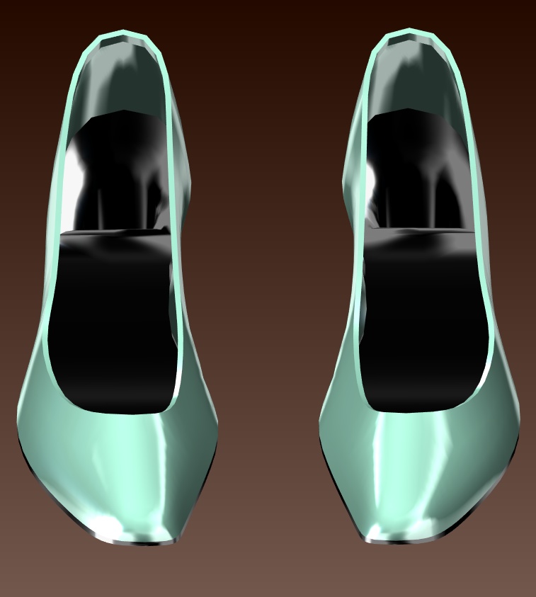 #007-ミドルヒールパンプス【fbx,obj】