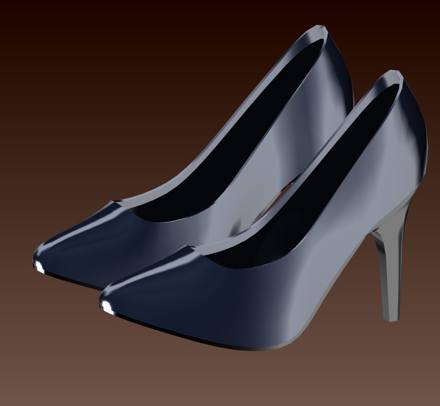 #008-ハイヒールパンプス【fbx,obj】