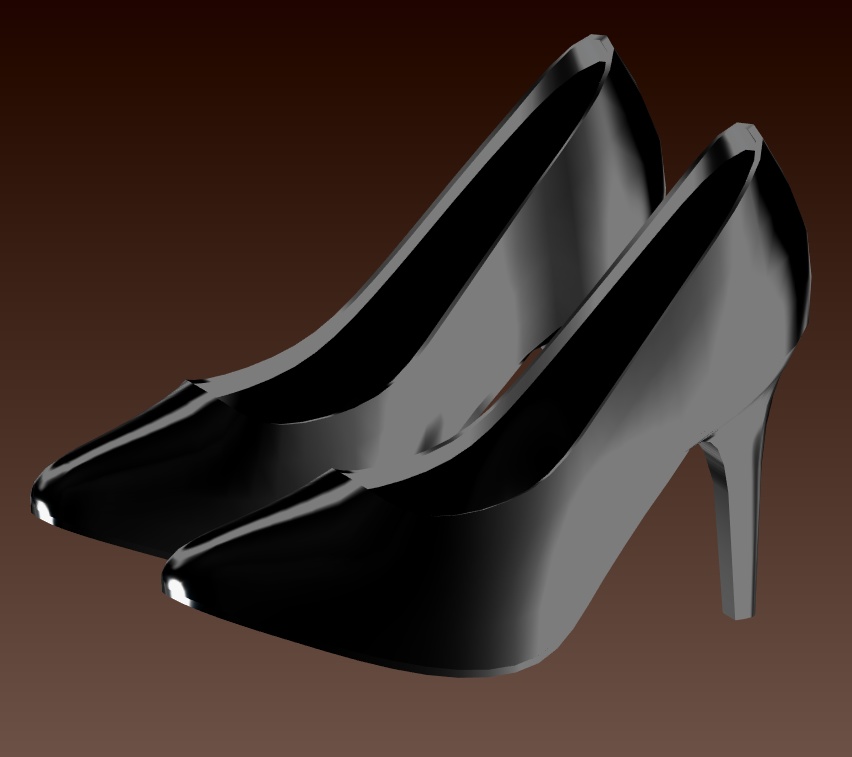 #008-ハイヒールパンプス【fbx,obj】