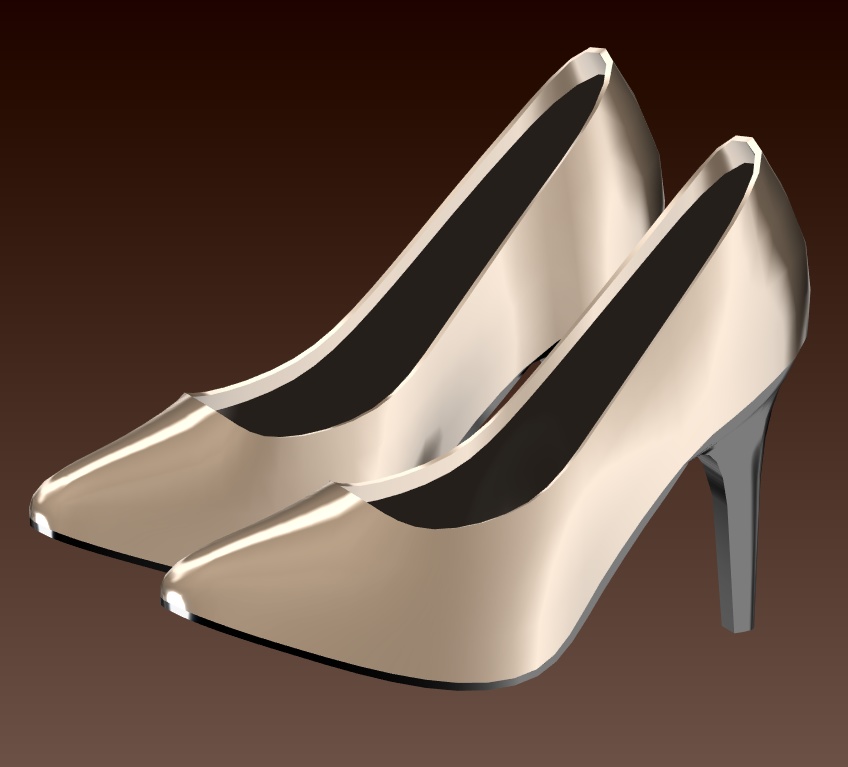 #008-ハイヒールパンプス【fbx,obj】