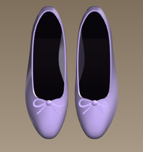 #011-ローヒールリボンパンプス【fbx,obj】