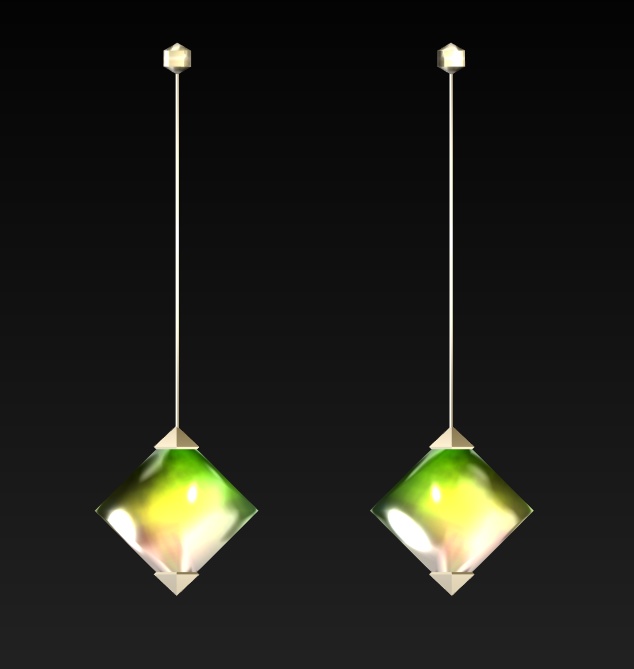 #104-シンプルピアス飾り【fbx,obj】