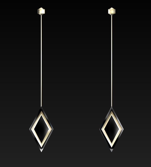 #105-シンプルピアス飾り【fbx,obj】