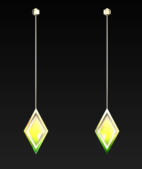 #105-シンプルピアス飾り【fbx,obj】