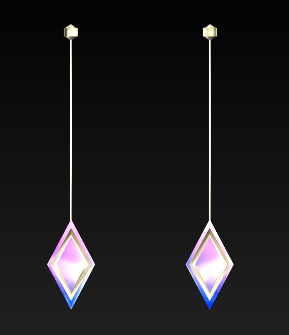 #105-シンプルピアス飾り【fbx,obj】