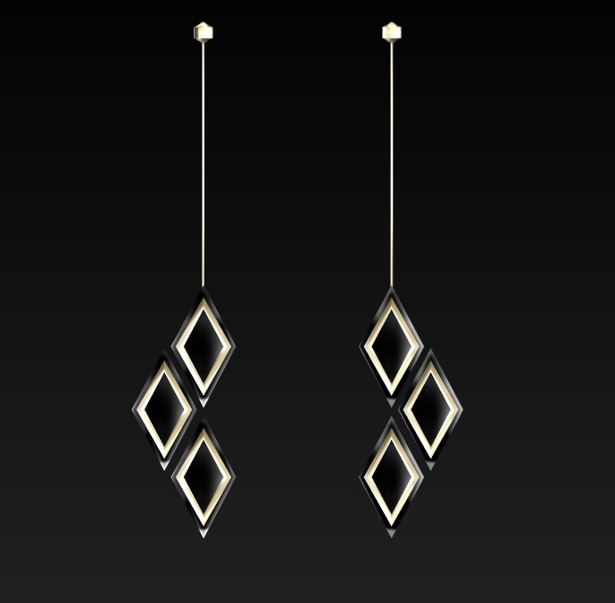 #106-シンプルピアス飾り【fbx,obj】