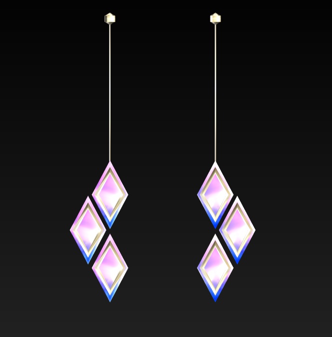 #106-シンプルピアス飾り【fbx,obj】