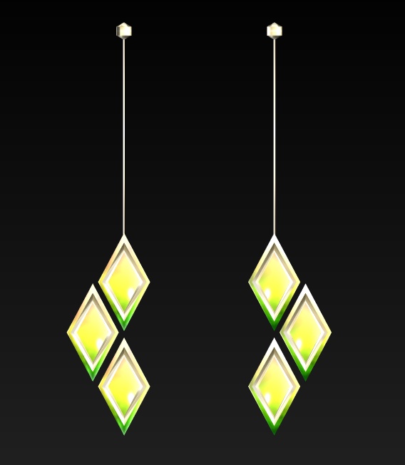 #106-シンプルピアス飾り【fbx,obj】