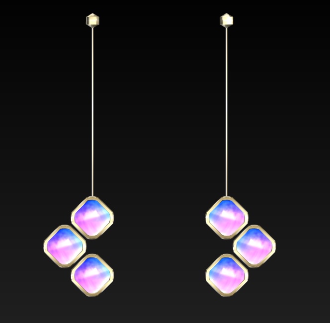 #107-シンプルピアス飾り【fbx,obj】