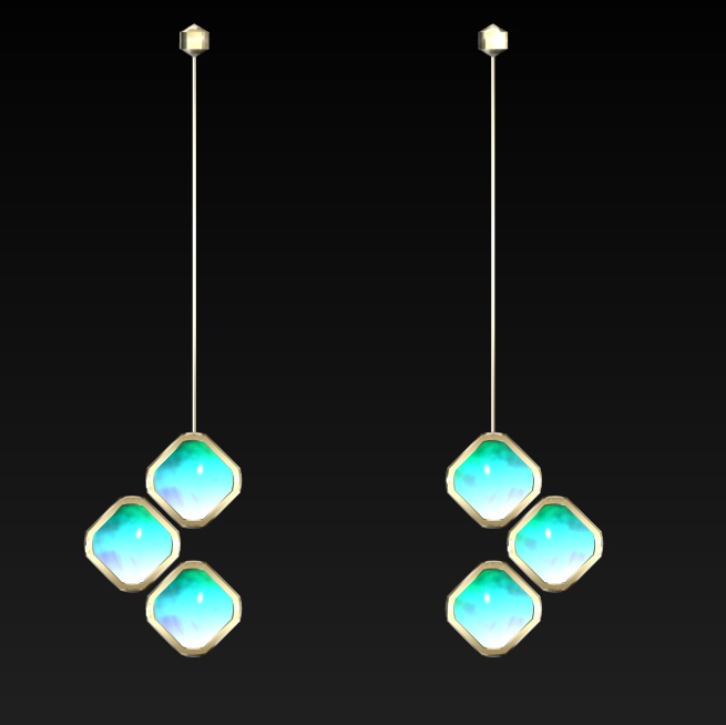 #107-シンプルピアス飾り【fbx,obj】