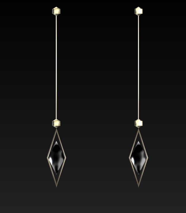 #108-シンプルピアス飾り【fbx,obj】